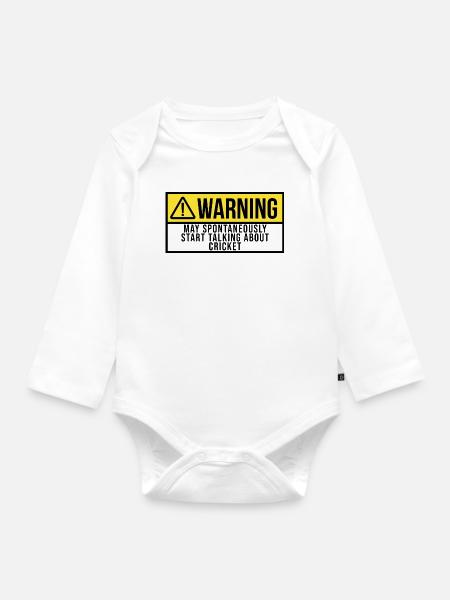 Cricket Cricket Cricket - Baby Bio-Langarm-Body - Weiß