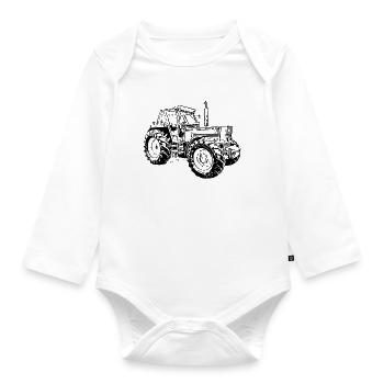 Tractor Turbo DT 160 90 - Organic Longsleeve Baby Bodysuit - white - Front