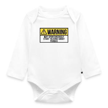 Panda Panda Panda - Baby Bio-Langarm-Body - Weiß - Vorne