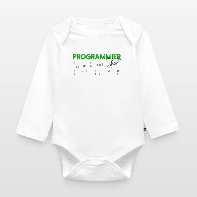 Programmer Developer Code Statement Scripting Organic Longsleeve Baby Bodysuit