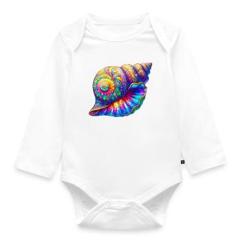Shell - Organic Longsleeve Baby Bodysuit - white - Front