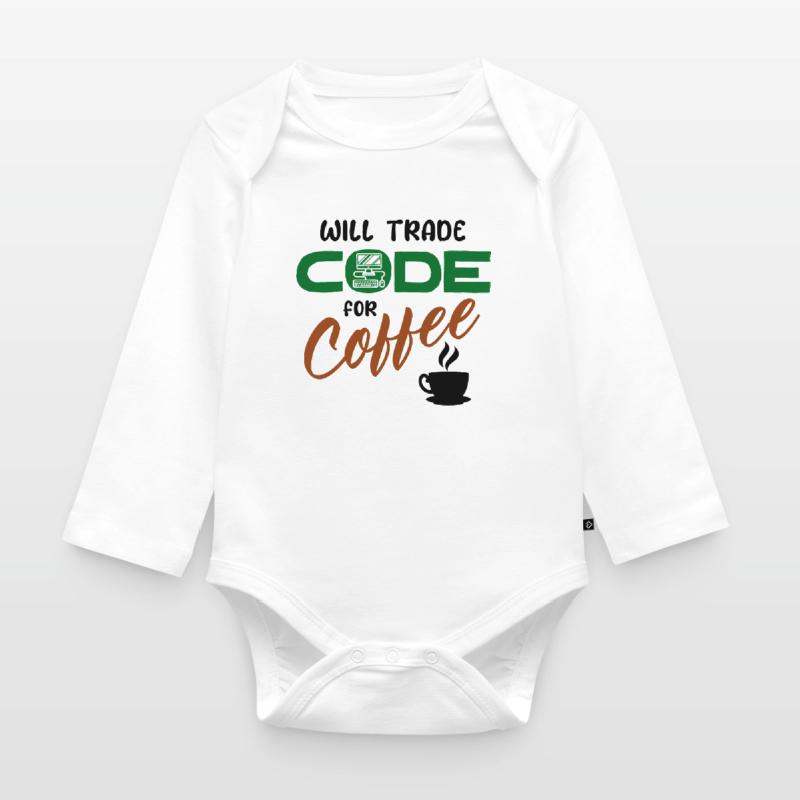 Code Statement Developer Computerfreak Informatik Organic Longsleeve Baby Bodysuit