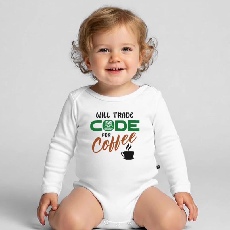 Code Statement Developer Computerfreak Informatik Organic Longsleeve Baby Bodysuit