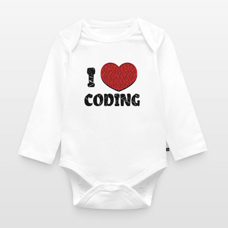 Code Developer Skripting Debug Herz Statement Baby Bio-Langarm-Body
