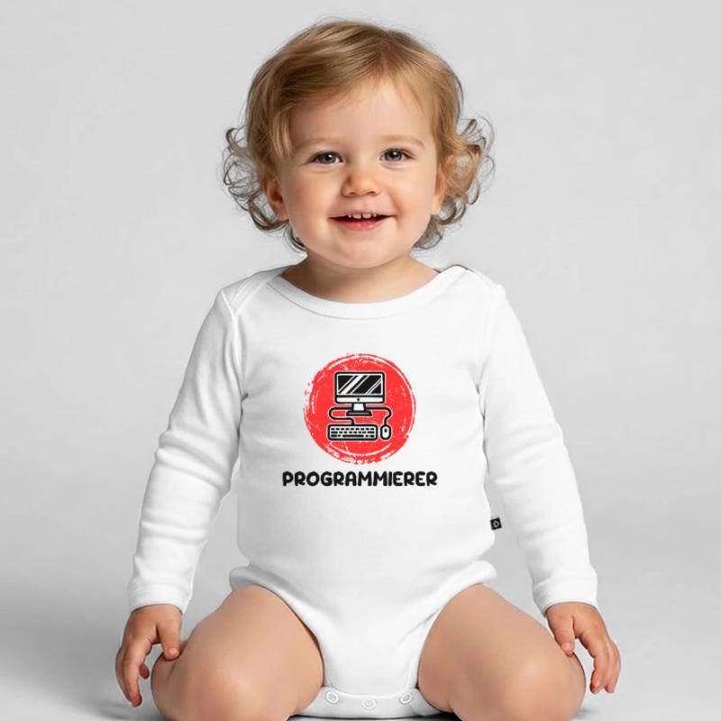 Developer Programmierer Coden Computer Informatik Baby Bio-Langarm-Body