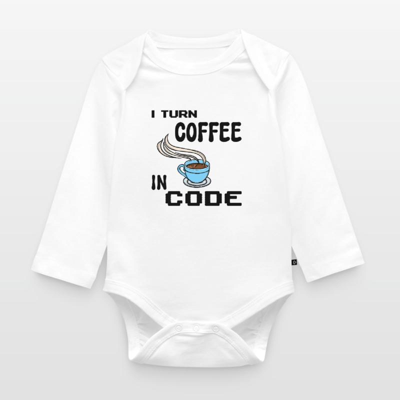 Programmeur de code Scripting Statement Développeur Body Bébé bio manches longues