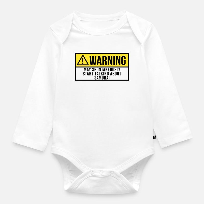 Samurai - Baby Bio-Langarm-Body - Weiß