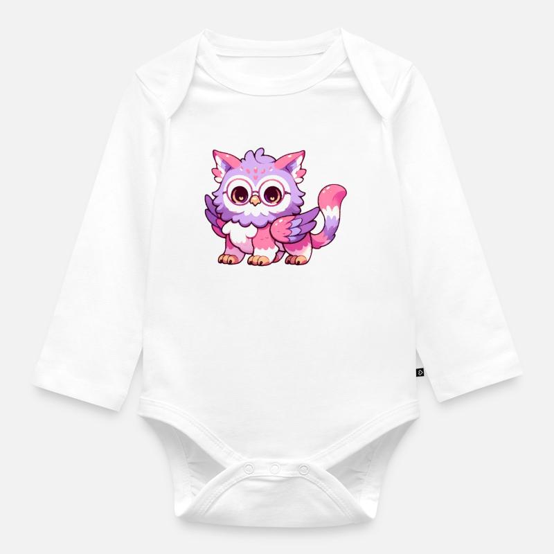 Chibi Nyx - Body Bébé bio manches longues - blanc