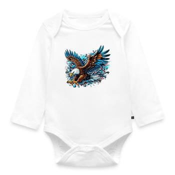 Eagle - Organic Longsleeve Baby Bodysuit - white - Front