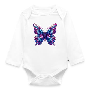 Papillon de cristal - Body Bébé bio manches longues - blanc - Devant