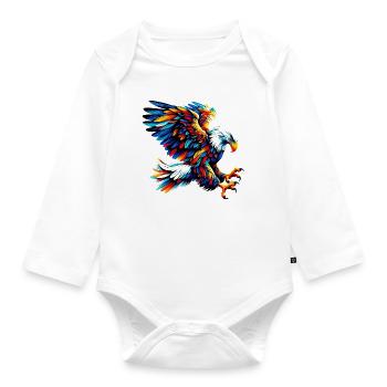 Eagle - Organic Longsleeve Baby Bodysuit - white - Front