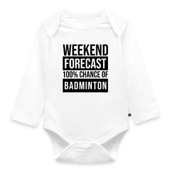 Badminton Badminton Badminton - Body ecologico per neonato a manica lunga - bianco - Fronte