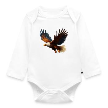 Eagle - Organic Longsleeve Baby Bodysuit - white - Front