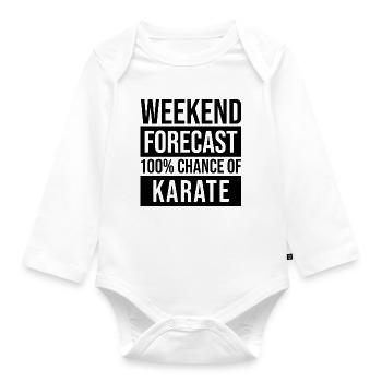 Karate Karate Karate - Organic Longsleeve Baby Bodysuit - white - Front