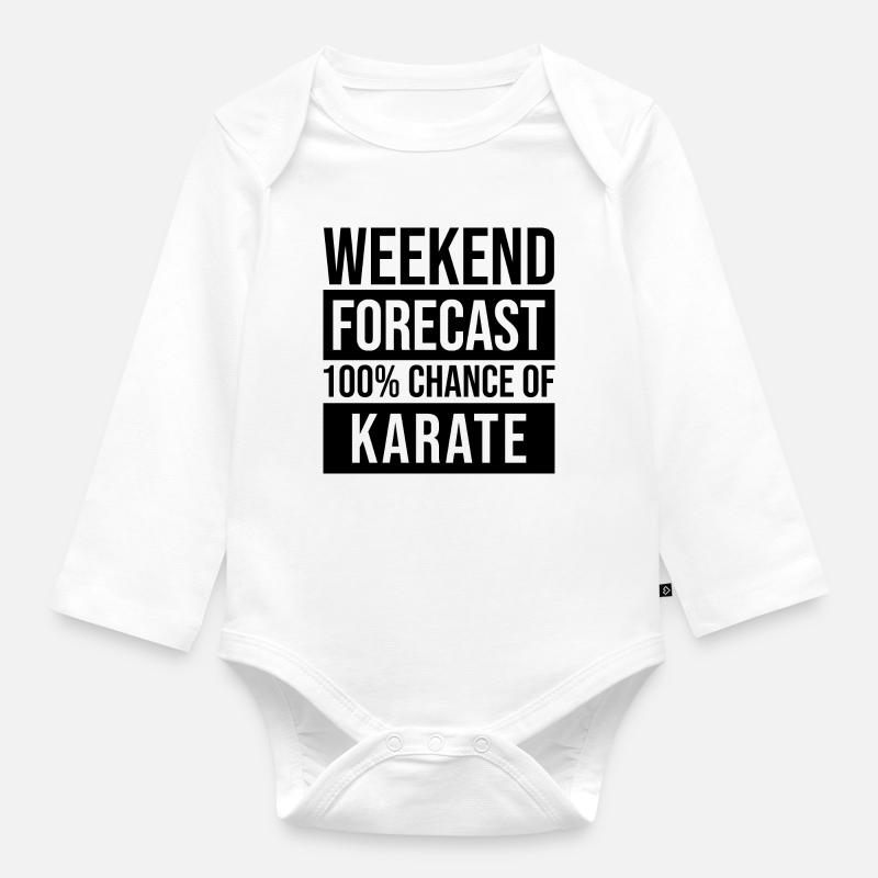 Karate - Baby Bio-Langarm-Body - Weiß