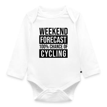 Cycling Cycling Cycling - Organic Longsleeve Baby Bodysuit - white - Front