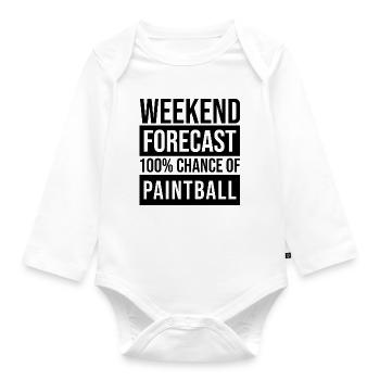 Paintball Paintball Paintball - Organic Longsleeve Baby Bodysuit - white - Front