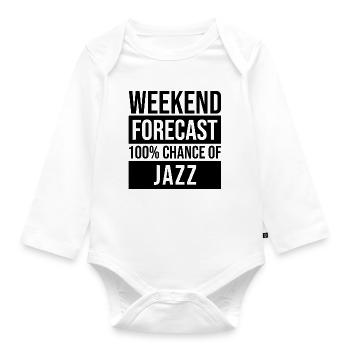jazz - Body Bébé bio manches longues - blanc - Devant