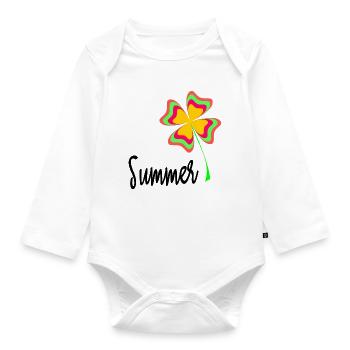 HOLIDAY. HAPPY HOLIDAYS. MISTRESS. MASTER. TEACHER - Organic Longsleeve Baby Bodysuit - white - Front