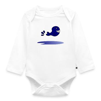 HOLIDAY. HAPPY HOLIDAYS. MISTRESS. MASTER. TEACHER - Organic Longsleeve Baby Bodysuit - white - Front