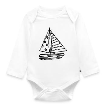 HOLIDAY. HAPPY HOLIDAYS. MISTRESS. MASTER. TEACHER - Organic Longsleeve Baby Bodysuit - white - Front