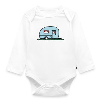 HOLIDAY. HAPPY HOLIDAYS. MISTRESS. MASTER. TEACHER - Organic Longsleeve Baby Bodysuit - white - Front