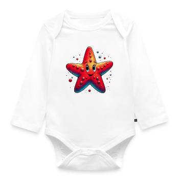 Starfish - Organic Longsleeve Baby Bodysuit - white - Front