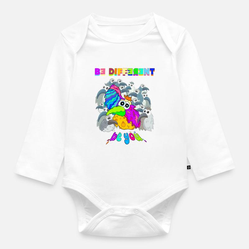 be different - Baby Bio-Langarm-Body - Weiß