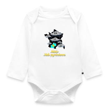 Midi-Pyrenees Weather - Organic Longsleeve Baby Bodysuit - white - Front