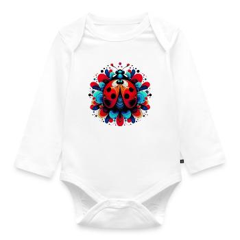 Marienkäfer - Baby Bio-Langarm-Body - Weiß - Vorne
