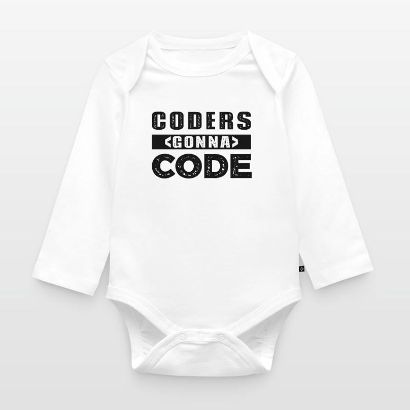 Coders going to Code Organic Longsleeve Baby Bodysuit