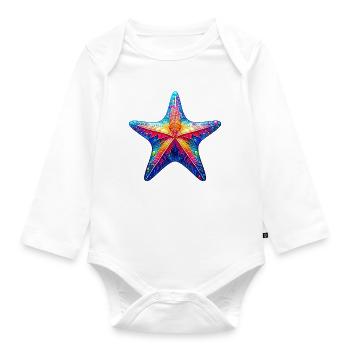 Seestern - Baby Bio-Langarm-Body - Weiß - Vorne