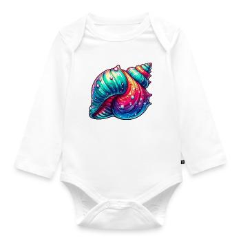Shell - Organic Longsleeve Baby Bodysuit - white - Front