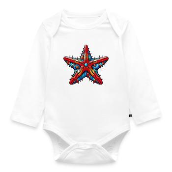 Starfish - Organic Longsleeve Baby Bodysuit - white - Front
