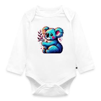 Koala - Organic Longsleeve Baby Bodysuit - white - Front