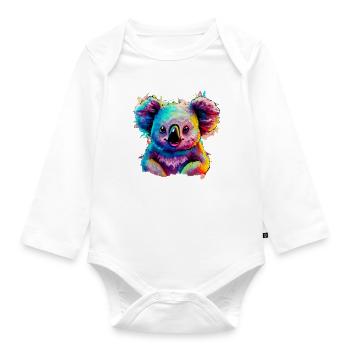 Koala - Organic Longsleeve Baby Bodysuit - white - Front