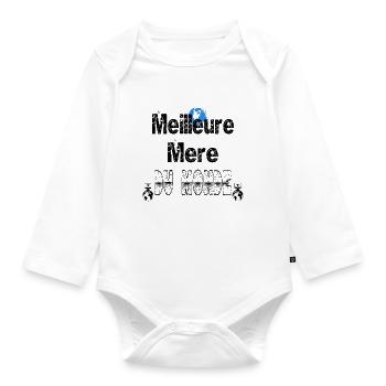 Meilleure Mère du Monde - Body Bébé bio manches longues - blanc - Devant
