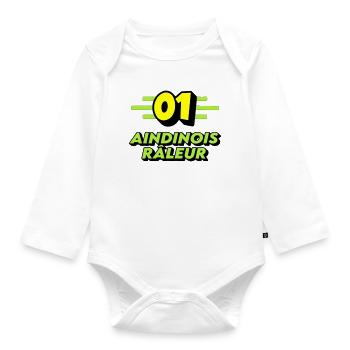 Complaining Aindinois - Organic Longsleeve Baby Bodysuit - white - Front