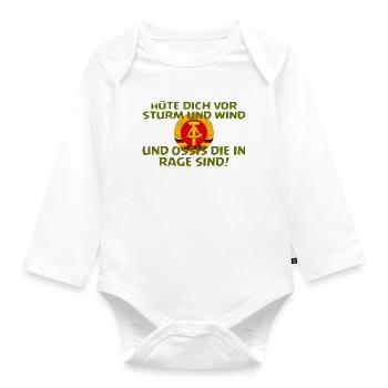 SSW27 OSSIS IN RAGE - Baby Bio-Langarm-Body - Weiß - Vorne