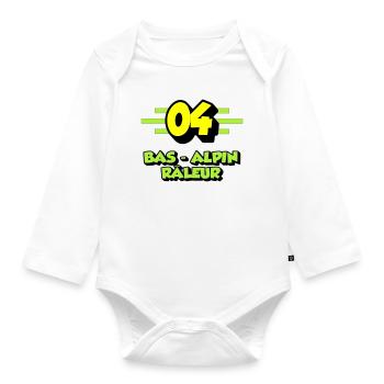 Grumbling Alpine Bottom - Organic Longsleeve Baby Bodysuit - white - Front