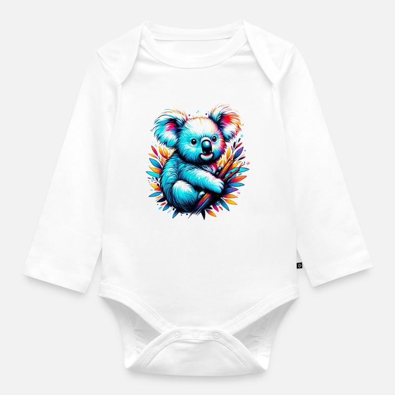Koala - Baby Bio-Langarm-Body - Weiß