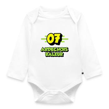 Complaining Ardèche - Organic Longsleeve Baby Bodysuit - white - Front