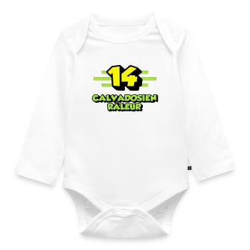 Complaining Calvadosian - Organic Longsleeve Baby Bodysuit - white - Front