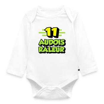 Complaining Audois - Organic Longsleeve Baby Bodysuit - white - Front