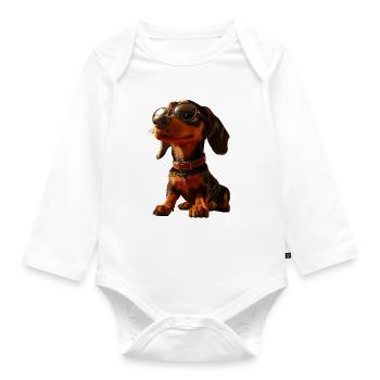 Dachshund, Dachshund, Miniature Dachshund, Dachshund Club, Dachshund - Organic Longsleeve Baby Bodysuit - white - Front