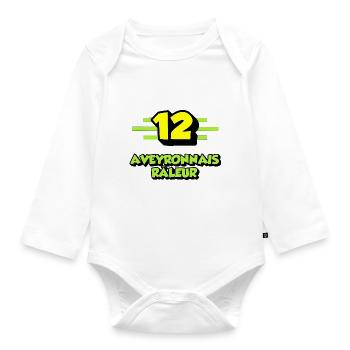 Complaining Aveyron - Organic Longsleeve Baby Bodysuit - white - Front