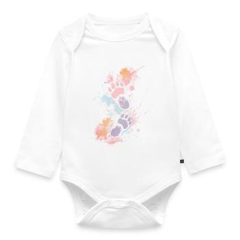 Empreinte - Body Bébé bio manches longues - blanc - Devant