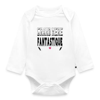 Grand Mère Fantastique - Body Bébé bio manches longues - blanc - Devant
