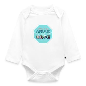Nope-Design - Baby Bio-Langarm-Body - Weiß - Vorne