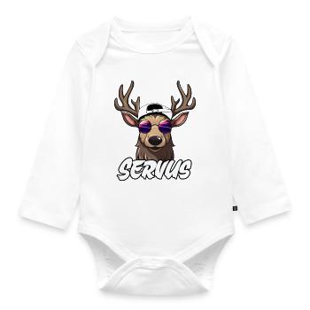 Hirschgeweih Servus Grantler Trachtenshirt Mann - Baby Bio-Langarm-Body - Weiß - Vorne